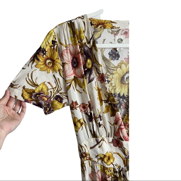 Anthropologie tiny wrap sunflower dress - Picture 7 of 11